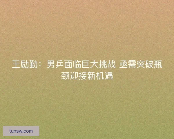 王励勤：男乒面临巨大挑战 亟需突破瓶颈迎接新机遇